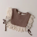 2024 Autumn New Baby Girl Lace Vest Sweet Hollow Out Princess Sleeveless Outerwear Cotton Newborn Infant Bib Knitted Vest 0-3Y