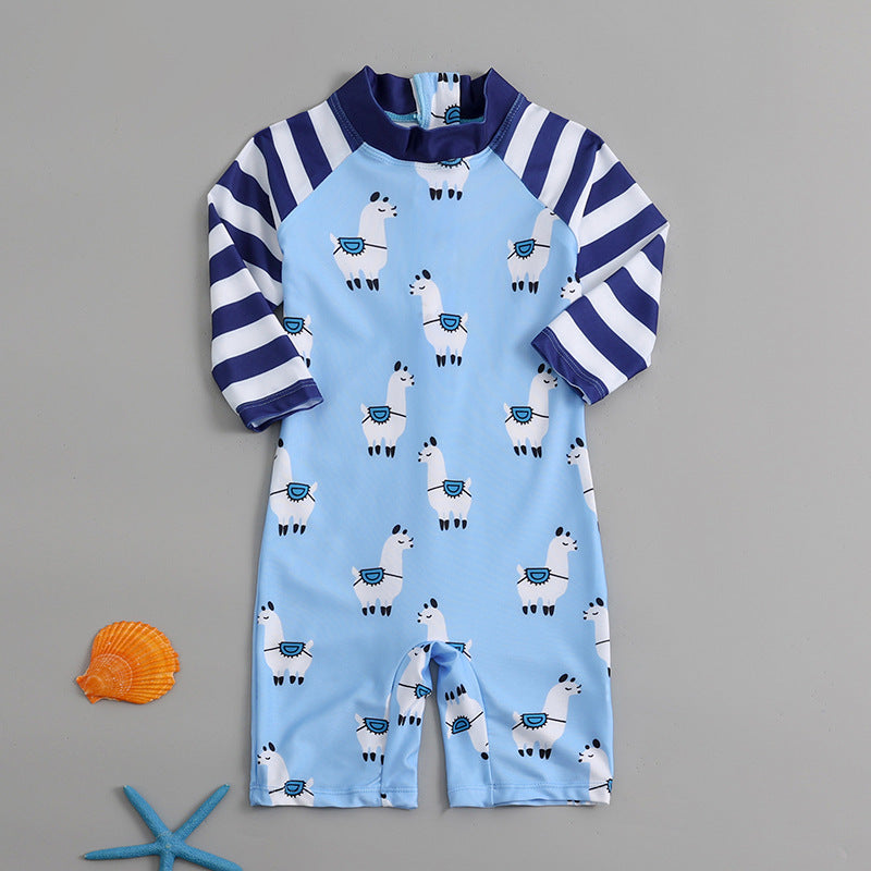 Children's Swimsuit, Boy's One-Piece, Cute Baby Swimsuit for Small and Medium-Sized Children, Women's Sun Protection Quick-Drying Cross-Border Swimsuit Amazon