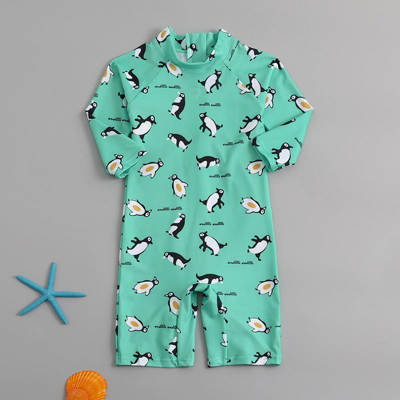 Children's Swimsuit, Boy's One-Piece, Cute Baby Swimsuit for Small and Medium-Sized Children, Women's Sun Protection Quick-Drying Cross-Border Swimsuit Amazon
