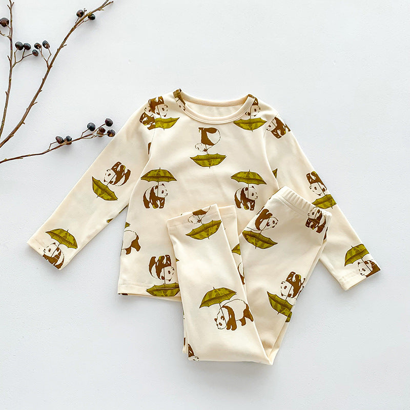 Children's Pajamas, Baby Autumn Clothes and Long Trousers, Kidsren's Home Clothes, Category a Pure Cotton Pajamas for Boys and Girls, Boys' Home Clothes