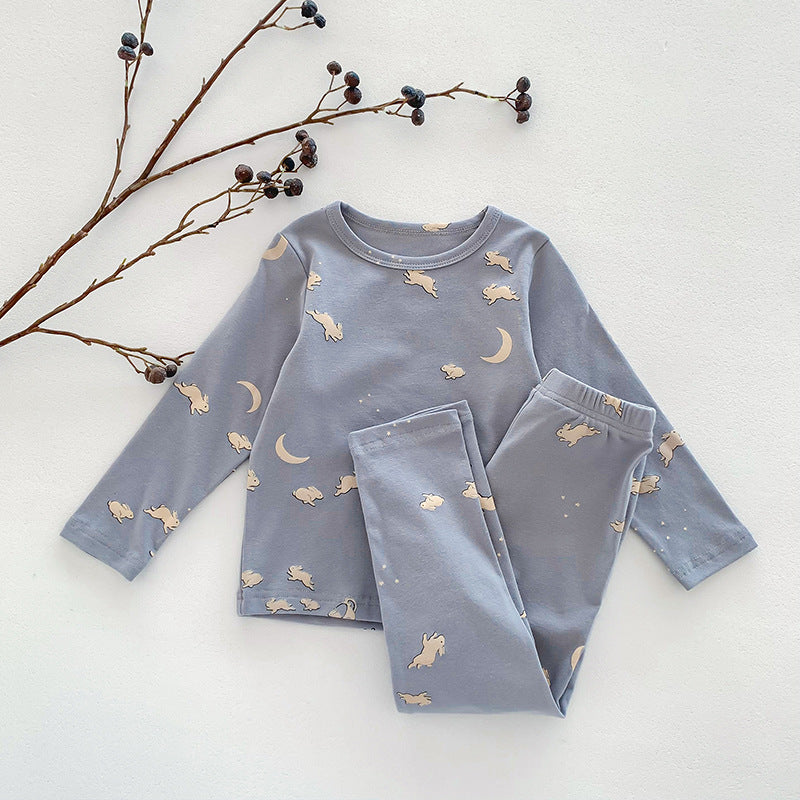 Children's Pajamas, Baby Autumn Clothes and Long Trousers, Kidsren's Home Clothes, Category a Pure Cotton Pajamas for Boys and Girls, Boys' Home Clothes