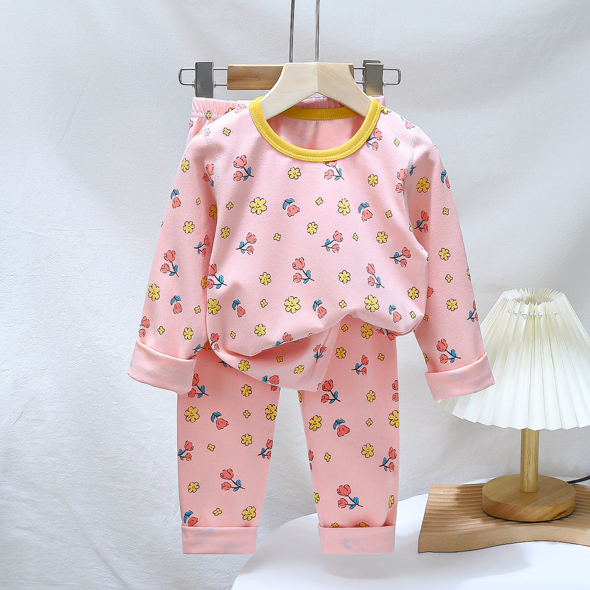 Children's Pajamas suit 2024 Autumn Baby Lycra Underwear Boys Home Clothes Girls Autumn Clothes Pants Children's Clothing Wholesale