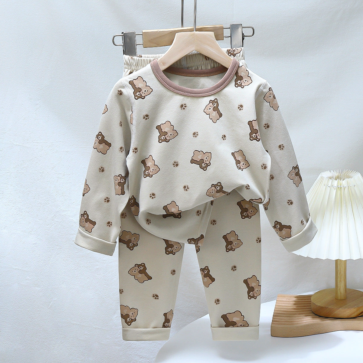 Children's Pajamas suit 2024 Autumn Baby Lycra Underwear Boys Home Clothes Girls Autumn Clothes Pants Children's Clothing Wholesale