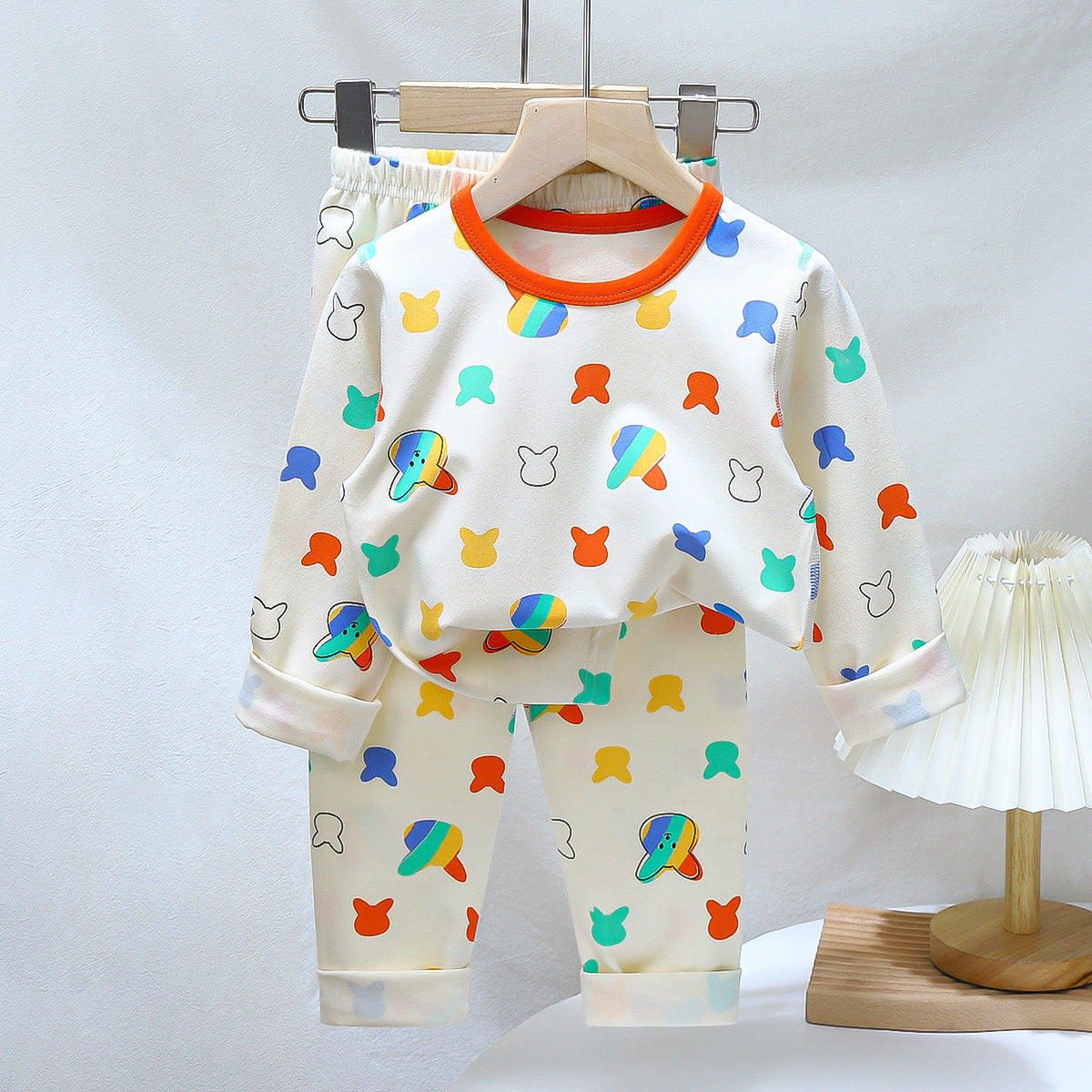 Children's Pajamas suit 2024 Autumn Baby Lycra Underwear Boys Home Clothes Girls Autumn Clothes Pants Children's Clothing Wholesale