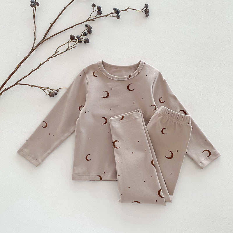 Children's Pajamas, Baby Autumn Clothes and Long Trousers, Kidsren's Home Clothes, Category a Pure Cotton Pajamas for Boys and Girls, Boys' Home Clothes