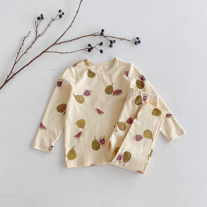 Children's Pajamas, Baby Autumn Clothes and Long Trousers, Kidsren's Home Clothes, Category a Pure Cotton Pajamas for Boys and Girls, Boys' Home Clothes