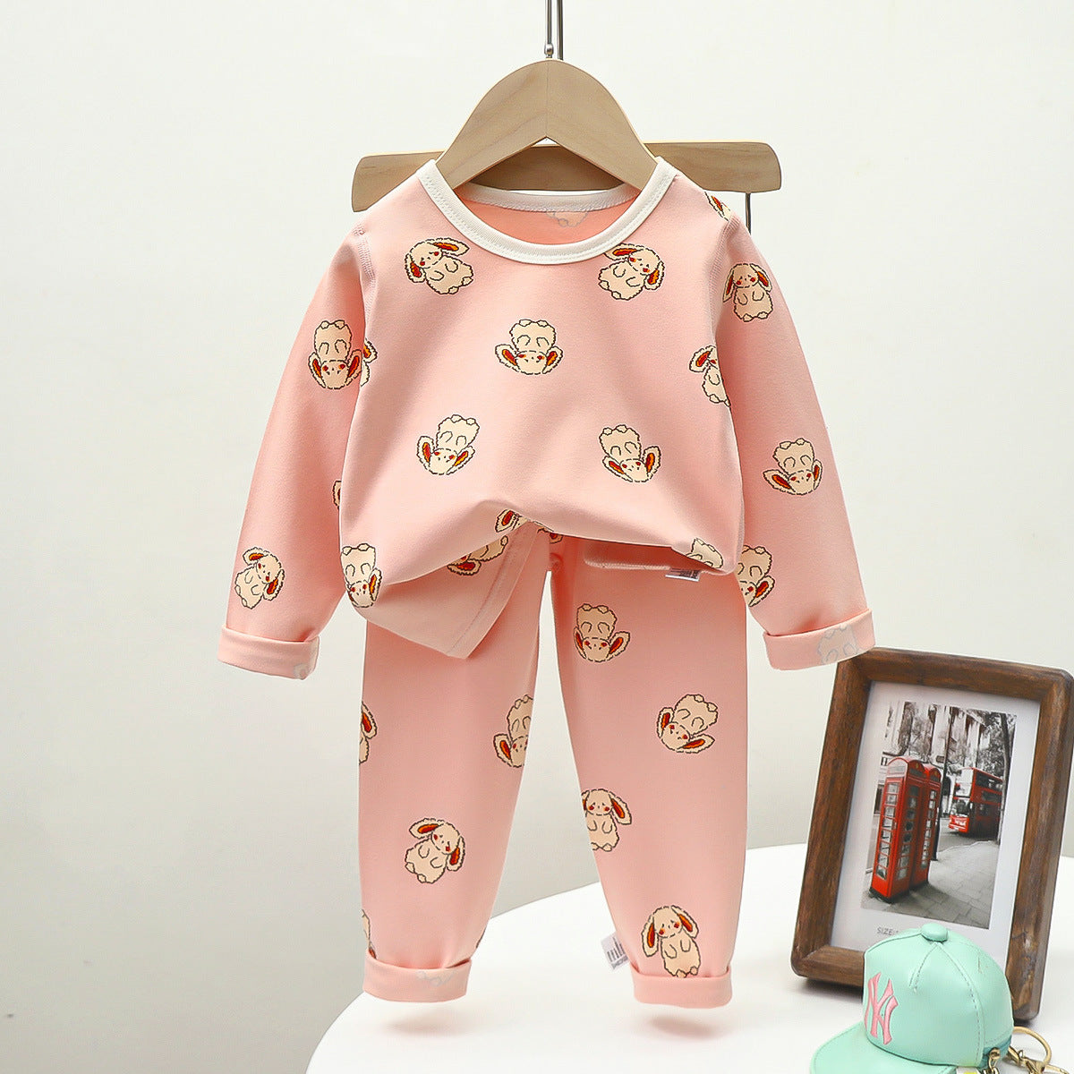 Children's Pajamas suit 2024 Autumn Baby Lycra Underwear Boys Home Clothes Girls Autumn Clothes Pants Children's Clothing Wholesale