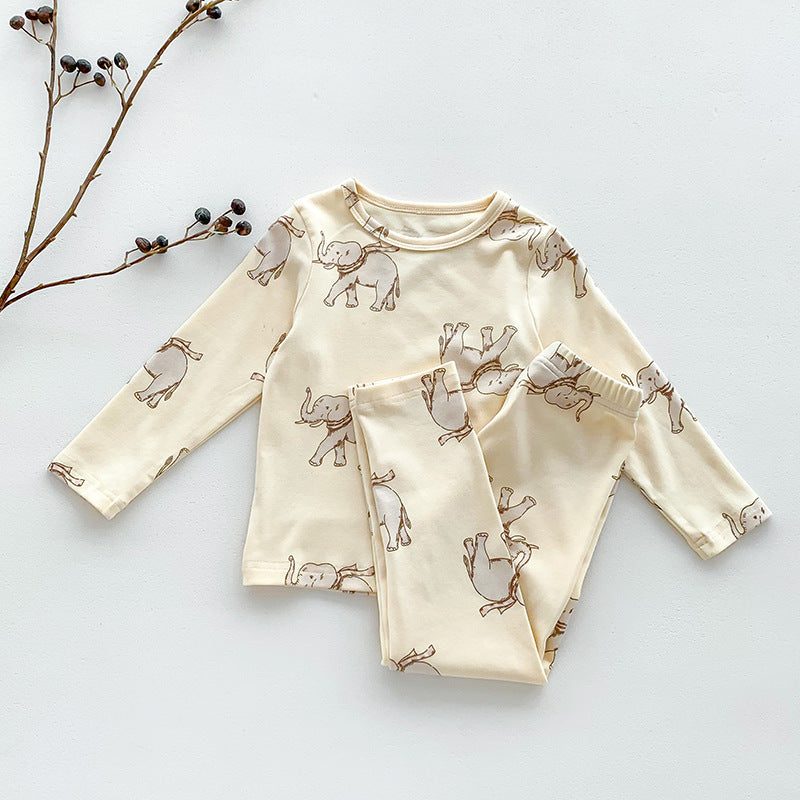 Children's Pajamas, Baby Autumn Clothes and Long Trousers, Kidsren's Home Clothes, Category a Pure Cotton Pajamas for Boys and Girls, Boys' Home Clothes