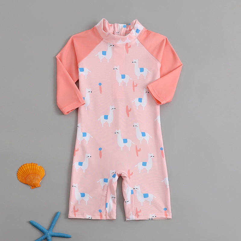 Children's Swimsuit, Boy's One-Piece, Cute Baby Swimsuit for Small and Medium-Sized Children, Women's Sun Protection Quick-Drying Cross-Border Swimsuit Amazon