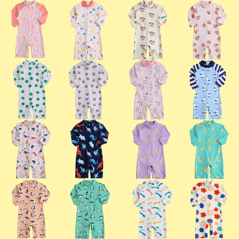 Children's Swimsuit, Boy's One-Piece, Cute Baby Swimsuit for Small and Medium-Sized Children, Women's Sun Protection Quick-Drying Cross-Border Swimsuit Amazon