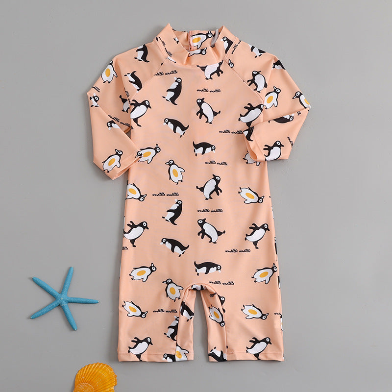 Children's Swimsuit, Boy's One-Piece, Cute Baby Swimsuit for Small and Medium-Sized Children, Women's Sun Protection Quick-Drying Cross-Border Swimsuit Amazon