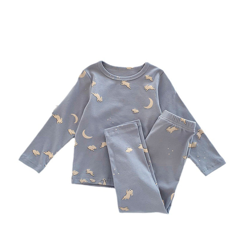 Children's Pajamas, Baby Autumn Clothes and Long Trousers, Kidsren's Home Clothes, Category a Pure Cotton Pajamas for Boys and Girls, Boys' Home Clothes