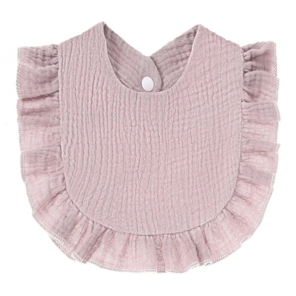 Baby Boy Girls Burp Cloths Lace Bibs Soft Cotton Adjustable Bib Newborn Stuff Toddler Burp Cloths Kids Feeding Saliva Towel
