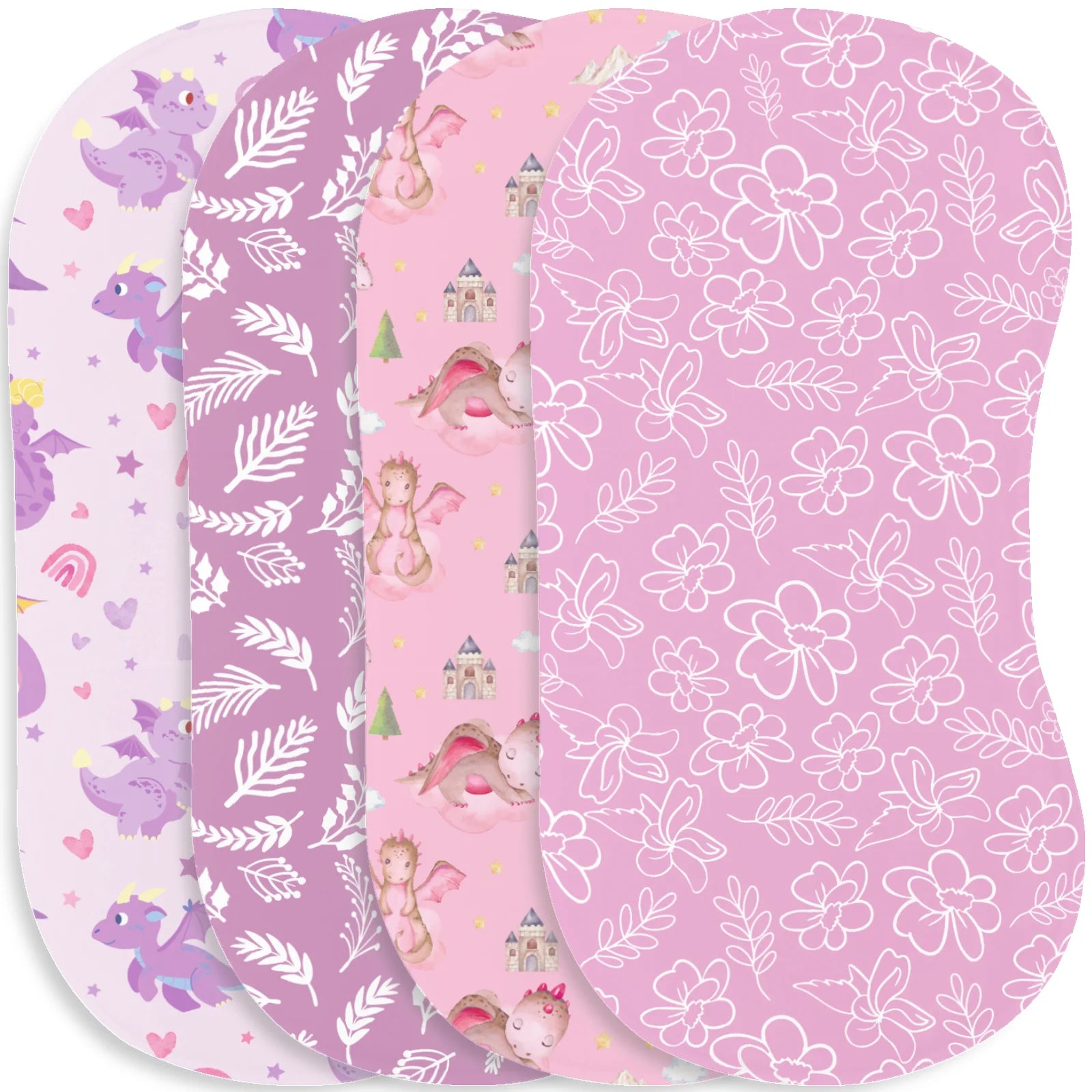 6/5/4Pcs Baby Burp Cloths Baseball Print Soft Cotton Newborn Bibs Absorbent Burpies For Infant Boy Girl Sports Theme Baby Shower