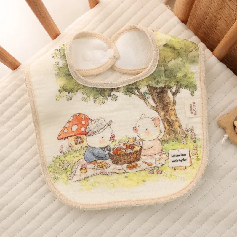 Baby Bibs Burp Clothes Cotton Newborn Bibs for Girls Boys Baby Stuff Infant Accessories Toddler Saliva Towels Baby Care