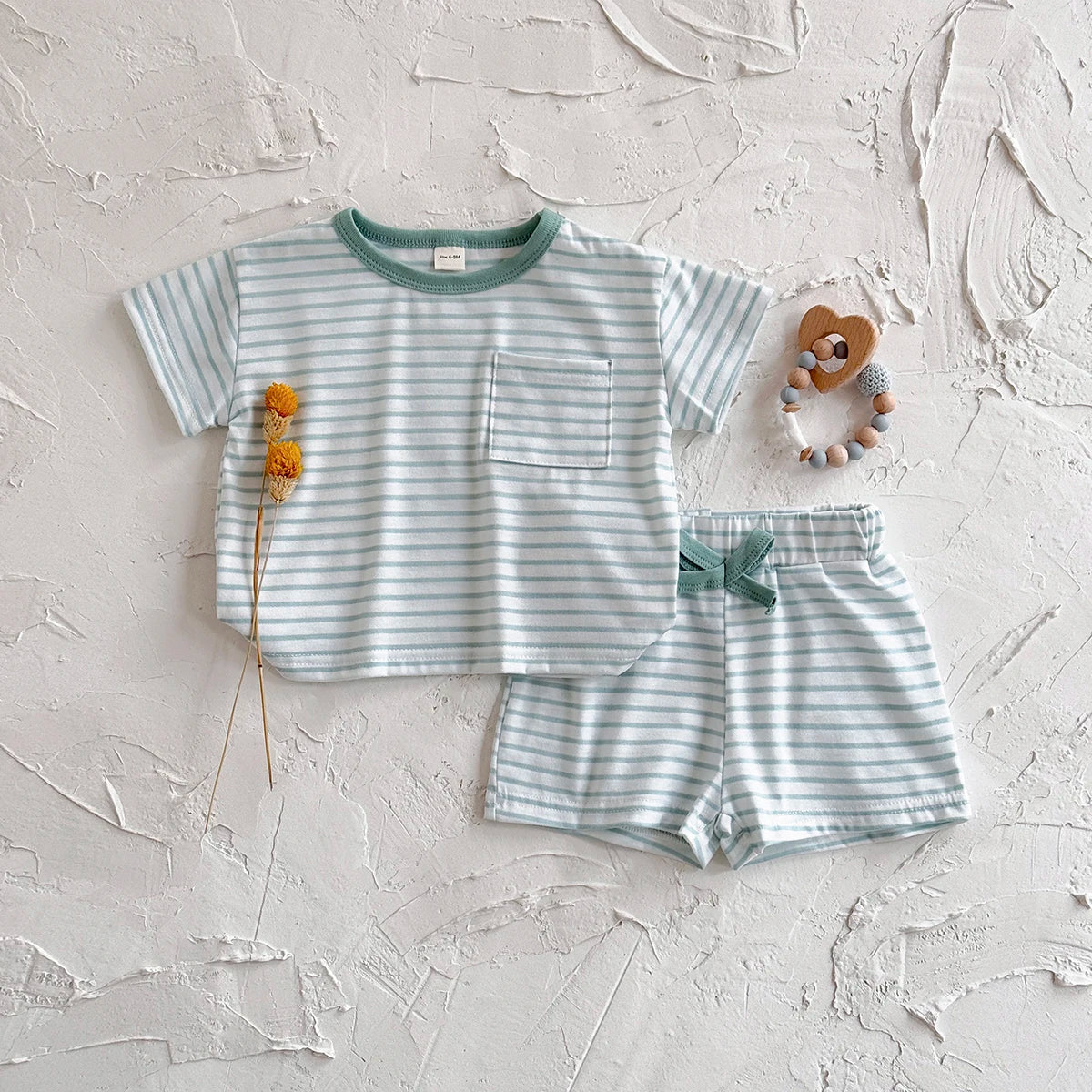New Baby Boys Clothes Newborn Boys Girls Sets Casual Minimally Striped Design Top+Short Pants Infant Outfit Summer 2Pcs/Set