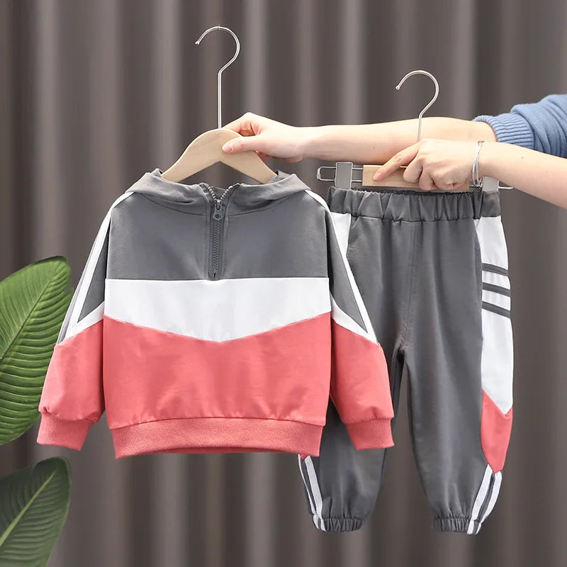 Toddler Baby Boys girl Clothes Set spring autumn corduroy Cartoon Clothing Sets Boys Hoodies Jacket And Pants Kids Suit 0-5Y