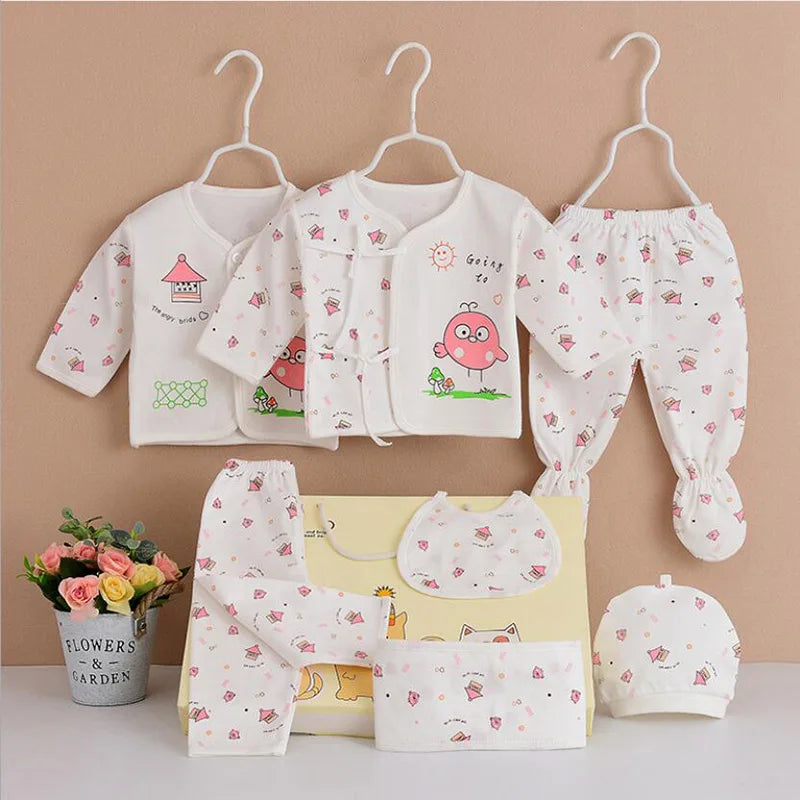0-3 Months Infant Clothing Set Cotton Newborn Boys Baby for Girls Print Girl Suits