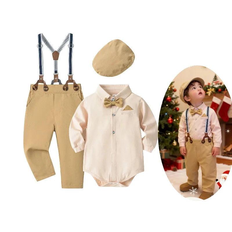 Baby Boy Clothes 0-24M Baby Boy Suits 4pcs infants Boys Baptism Easter Outfits  Christmas Clothes новорожденных одежда для