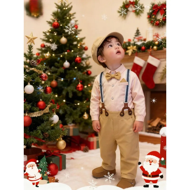 Baby Boy Clothes 0-24M Baby Boy Suits 4pcs infants Boys Baptism Easter Outfits  Christmas Clothes новорожденных одежда для