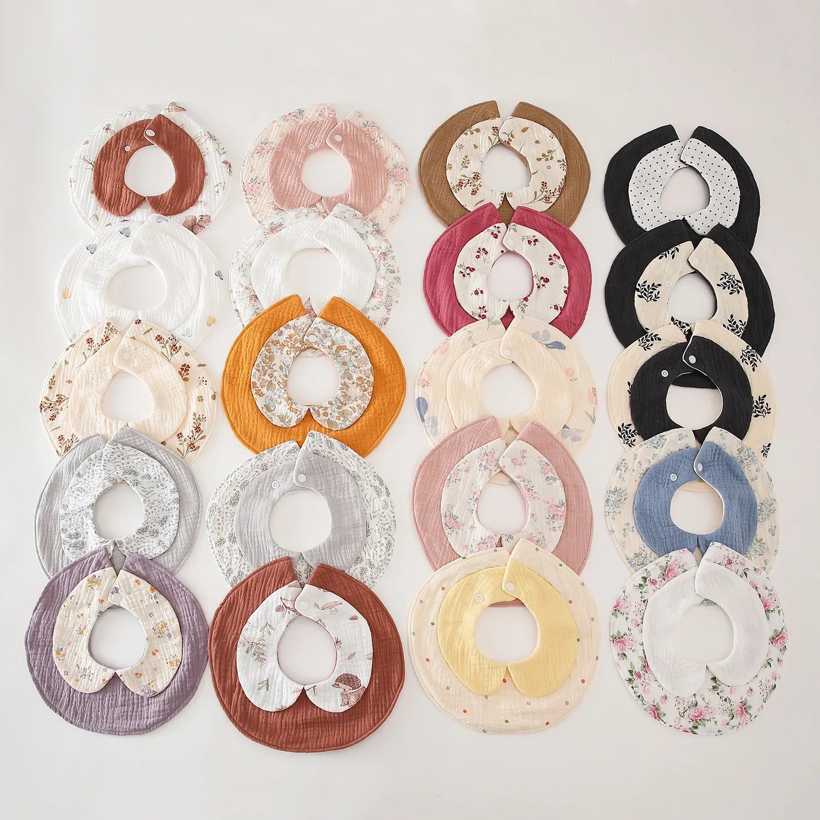 Cotton Baby Bibs 6 Layer Gauze Saliva Towel Baby Burp Cloths for Newborn Girls Adjustable Bibs for Newborn Baby Items