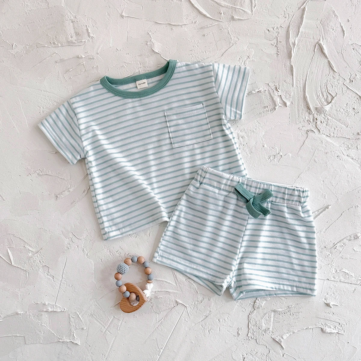 New Baby Boys Clothes Newborn Boys Girls Sets Casual Minimally Striped Design Top+Short Pants Infant Outfit Summer 2Pcs/Set