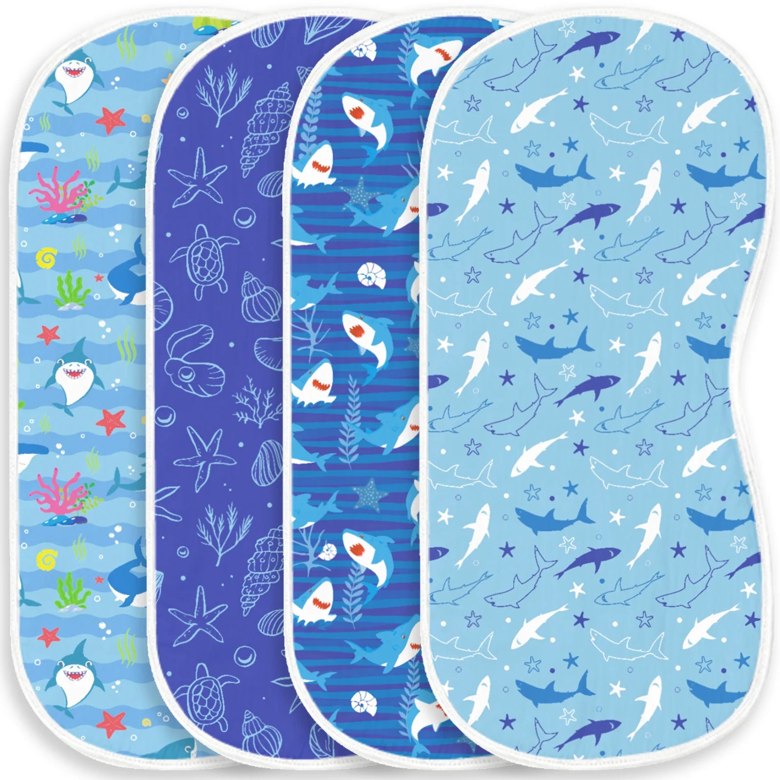 6/5/4Pcs Baby Burp Cloths Baseball Print Soft Cotton Newborn Bibs Absorbent Burpies For Infant Boy Girl Sports Theme Baby Shower