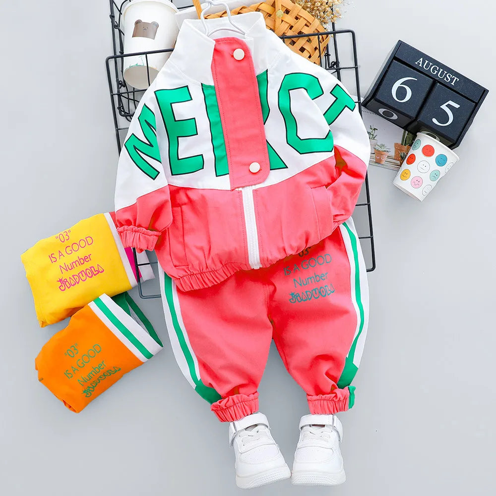 Toddler Baby Boys girl Clothes Set spring autumn corduroy Cartoon Clothing Sets Boys Hoodies Jacket And Pants Kids Suit 0-5Y