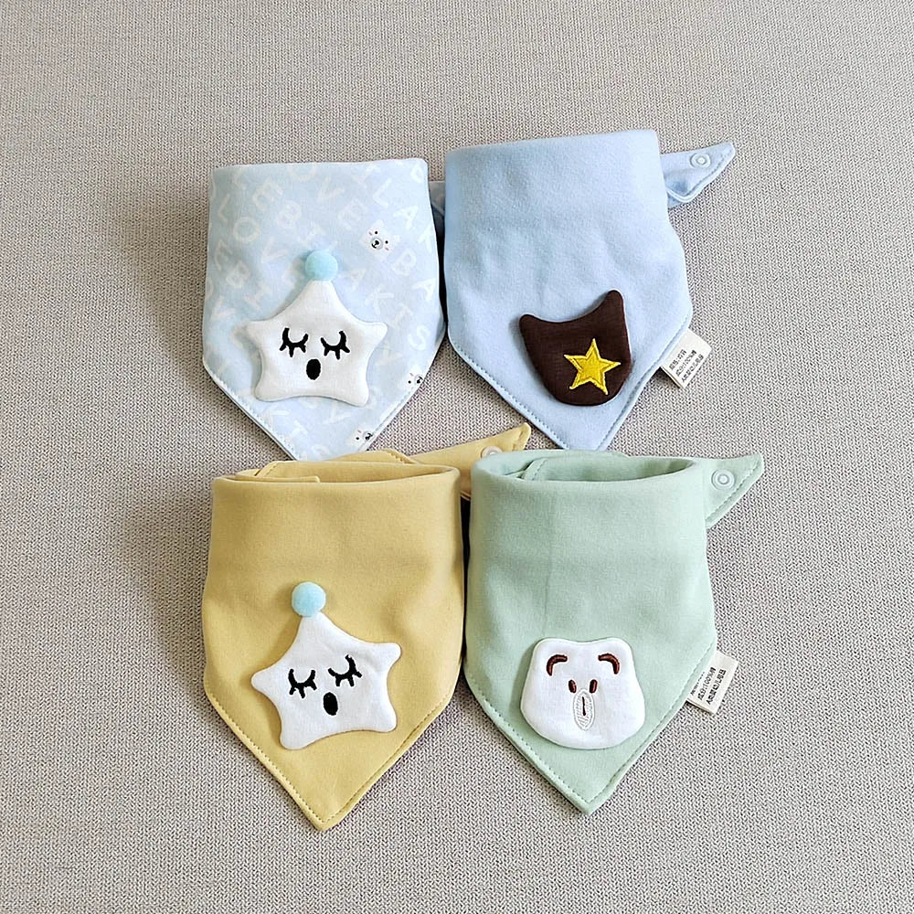 5Pieces/Lot Baby Girl Bib Cotton Triangle Infant Feeding Burp Cloth Teething Drool Boy Bib Newborn Accessories
