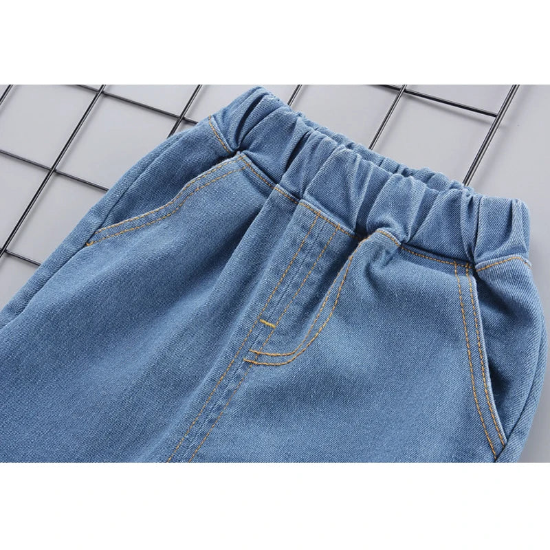 Baby Boys Clothing Set Spring Autumn New Full Print Cartoon Car Long Sleeve Shirt+Jeans 2Pcs For 1-4 Years Kids Casual Outfit