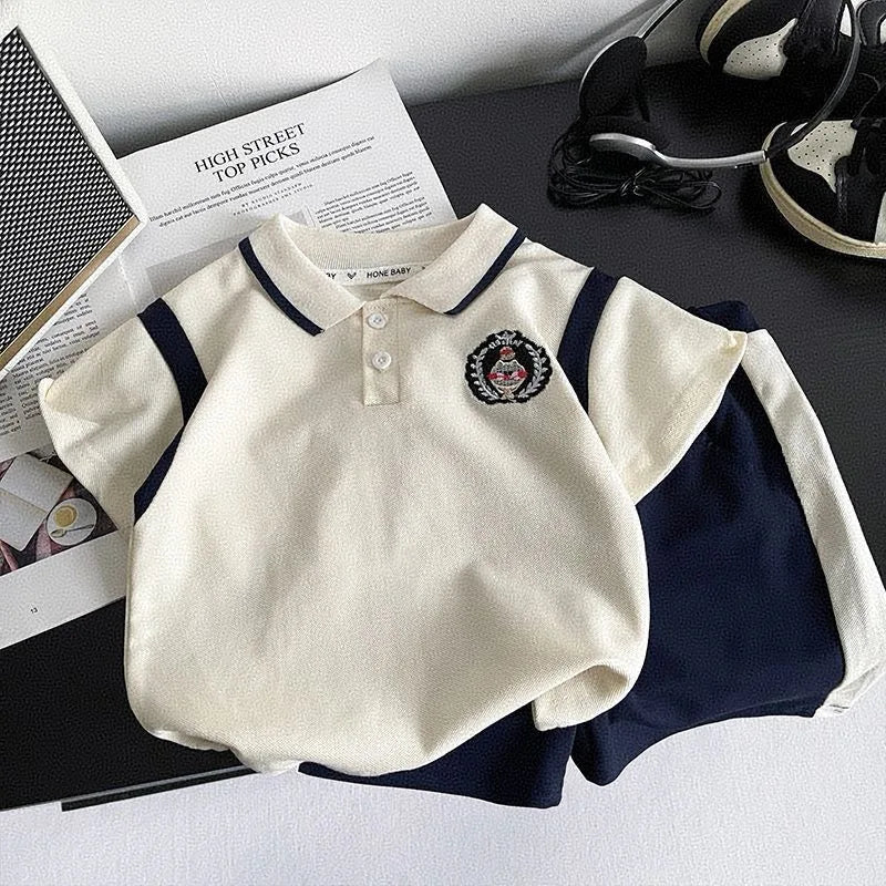 0-5Years New Baby Boys Clothes Sets Infant Kids Embroidery Labeling T Shirt Shorts 2pcs/sets Children Clothing Tracksuits Set