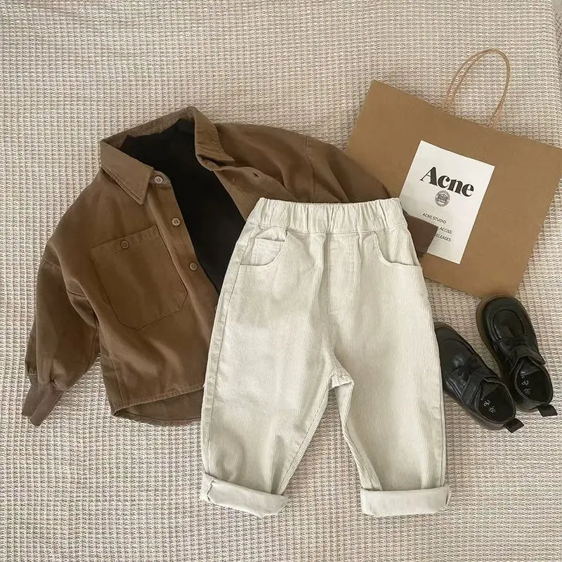 Spring Autumn Baby Clothes Suit Boys Outfit Sets Baby Boys Shirts+ Pants SetsChildren's Set 2 to 6 years