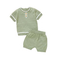 Baby Boys Clothes Sets Summer Cotton Knitted Short Sleeve T-Shirts+Shorts Newborn Infantil Tracksuits 0-18m Toddler Outfits 2pcs