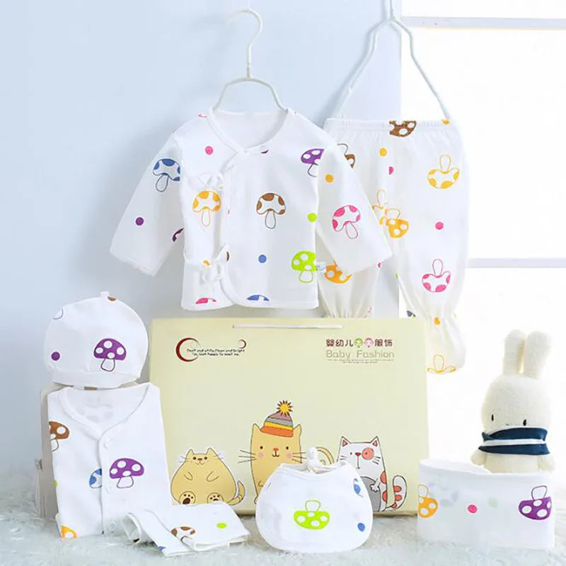 0-3 Months Infant Clothing Set Cotton Newborn Boys Baby for Girls Print Girl Suits