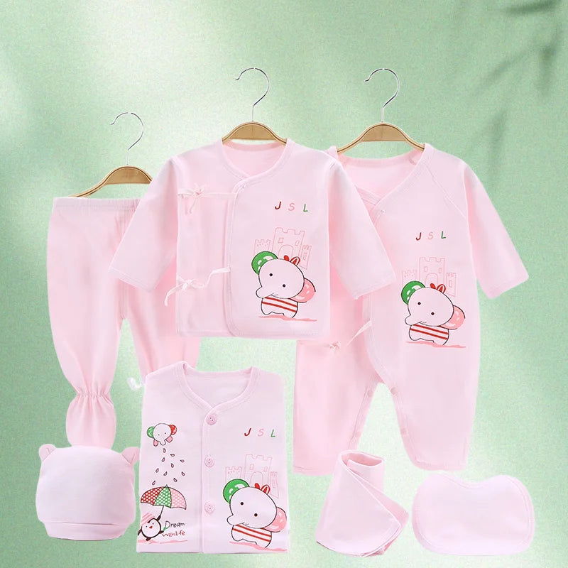 0-3 Months Infant Clothing Set Cotton Newborn Boys Baby for Girls Print Girl Suits