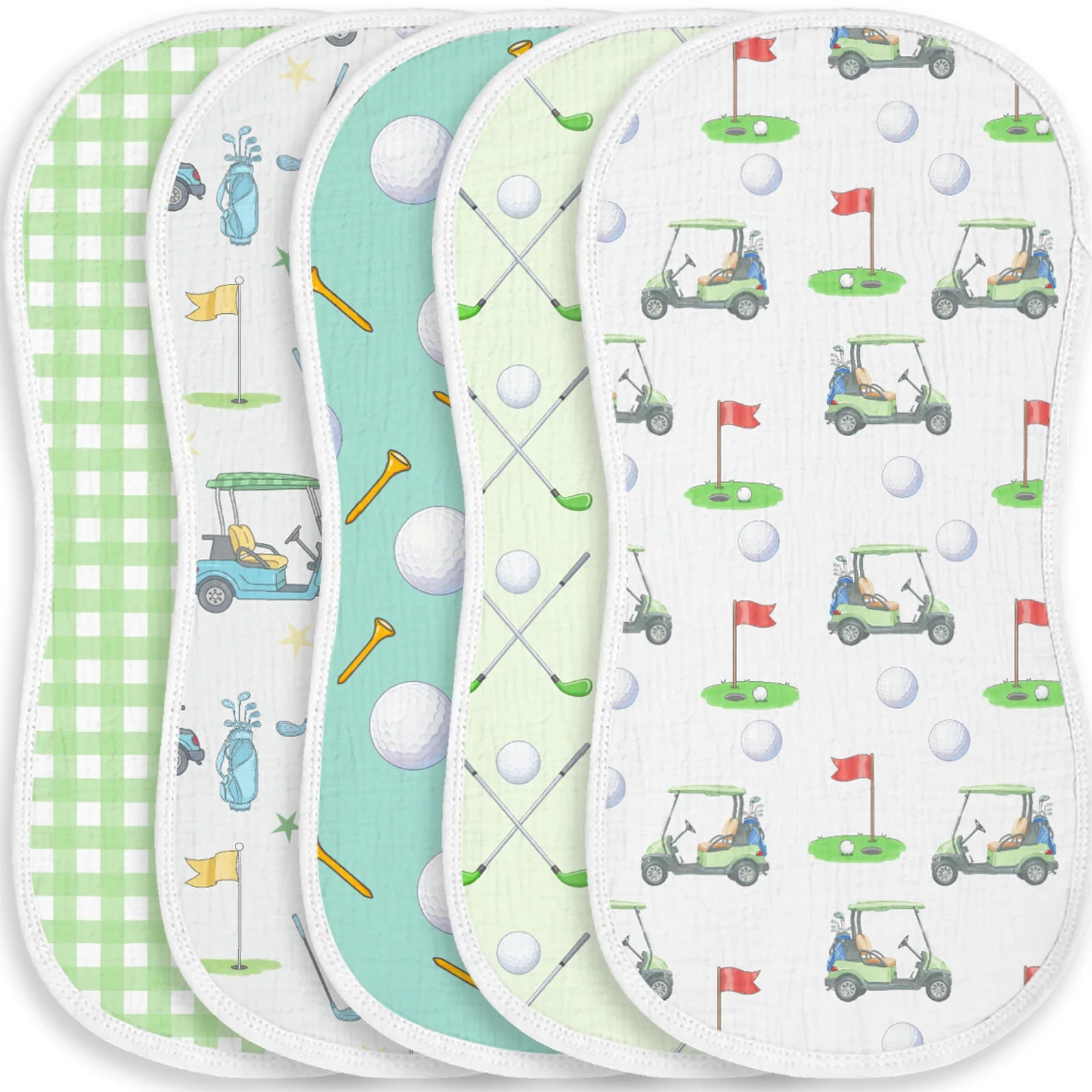 6/5/4Pcs Baby Burp Cloths Baseball Print Soft Cotton Newborn Bibs Absorbent Burpies For Infant Boy Girl Sports Theme Baby Shower