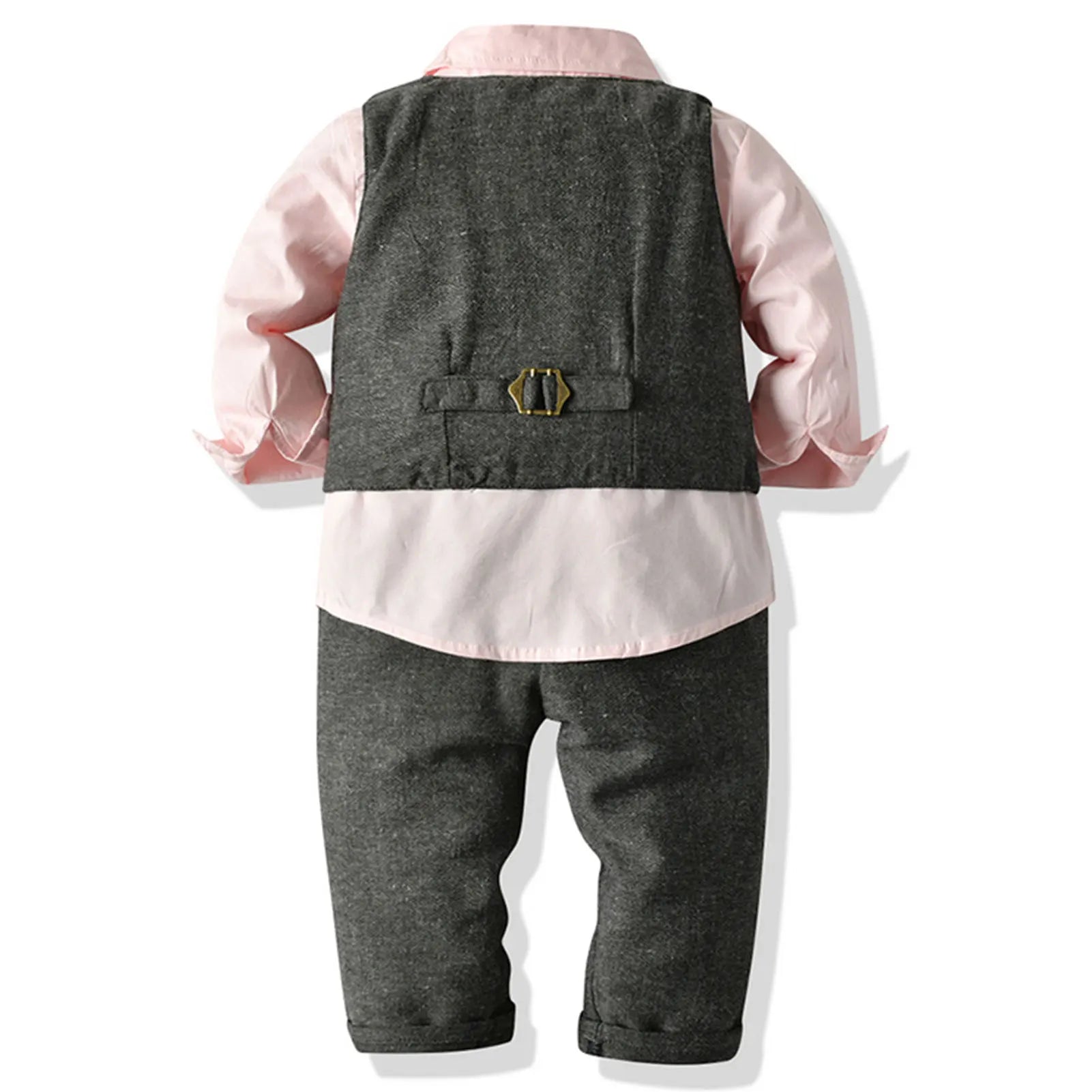Baby Boys Suits Gentleman Shirt+Vest+Pants Toddlers Cotton Christening Wedding Birthday Clothing Set Formal Children's Suits