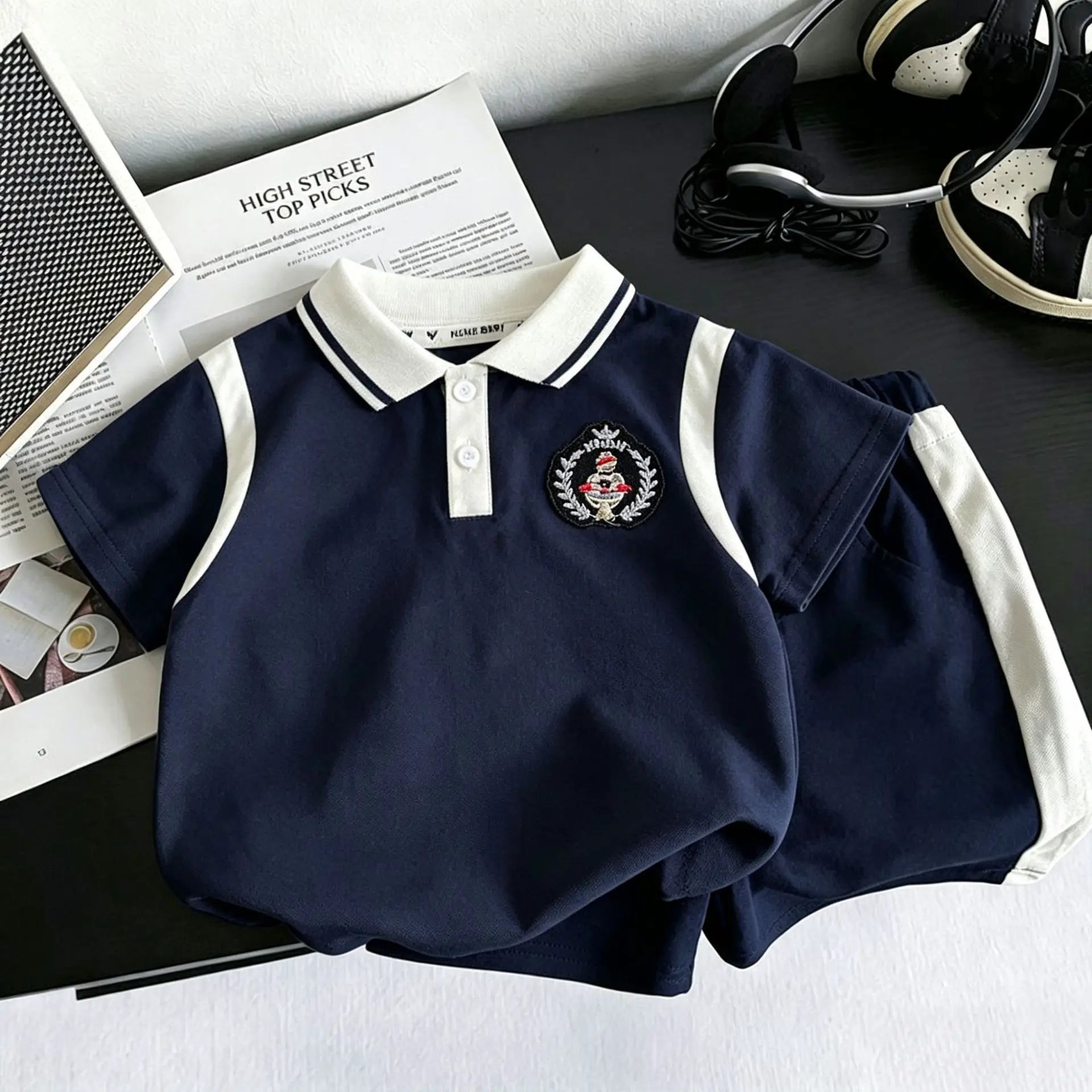 0-5Years New Baby Boys Clothes Sets Infant Kids Embroidery Labeling T Shirt Shorts 2pcs/sets Children Clothing Tracksuits Set