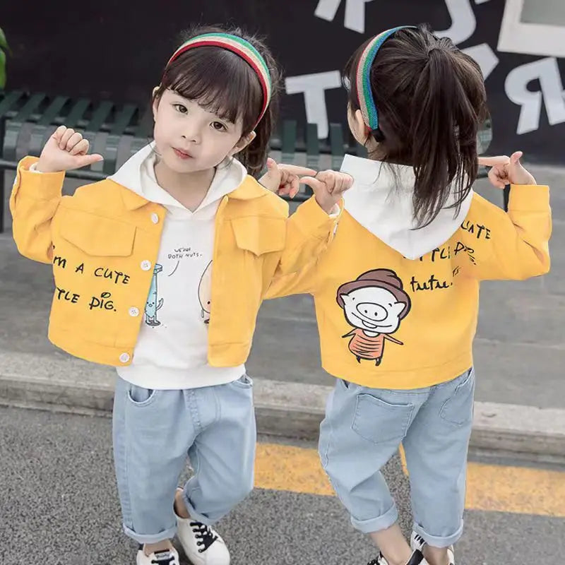 Toddler Baby Boys girl Clothes Set spring autumn corduroy Cartoon Clothing Sets Boys Hoodies Jacket And Pants Kids Suit 0-5Y