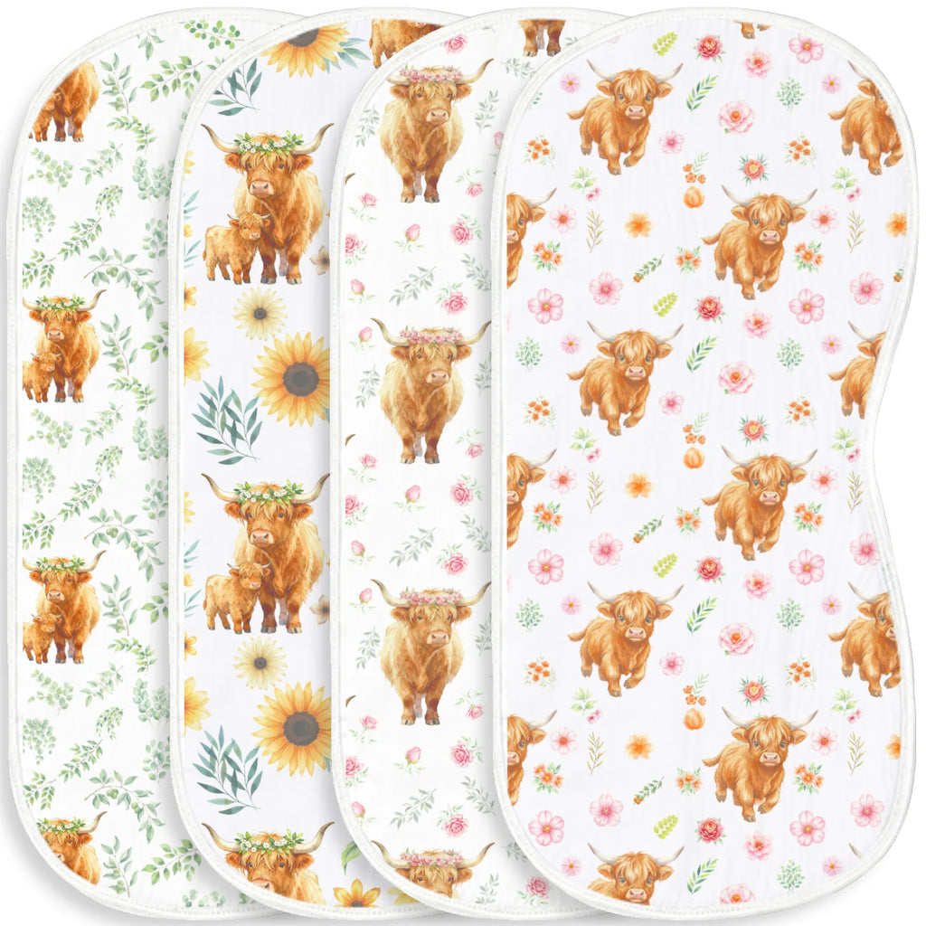6/5/4Pcs Baby Burp Cloths Baseball Print Soft Cotton Newborn Bibs Absorbent Burpies For Infant Boy Girl Sports Theme Baby Shower