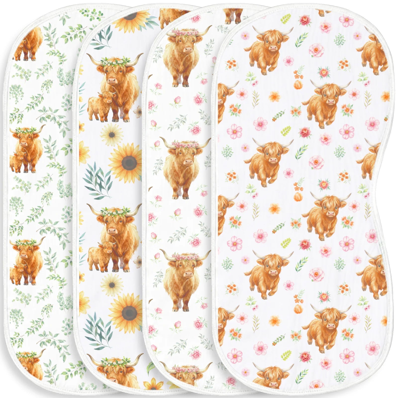 6/5/4Pcs Baby Burp Cloths Baseball Print Soft Cotton Newborn Bibs Absorbent Burpies For Infant Boy Girl Sports Theme Baby Shower