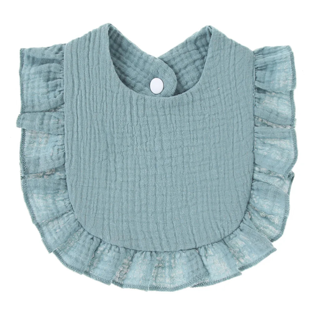 Baby Boy Girls Burp Cloths Lace Bibs Soft Cotton Adjustable Bib Newborn Stuff Toddler Burp Cloths Kids Feeding Saliva Towel